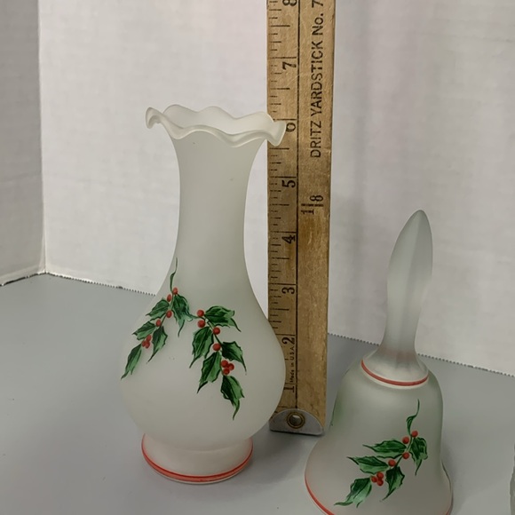 Westmorland Christmas Glass Stain Mistletoe set of 3 - Picture 4 of 6